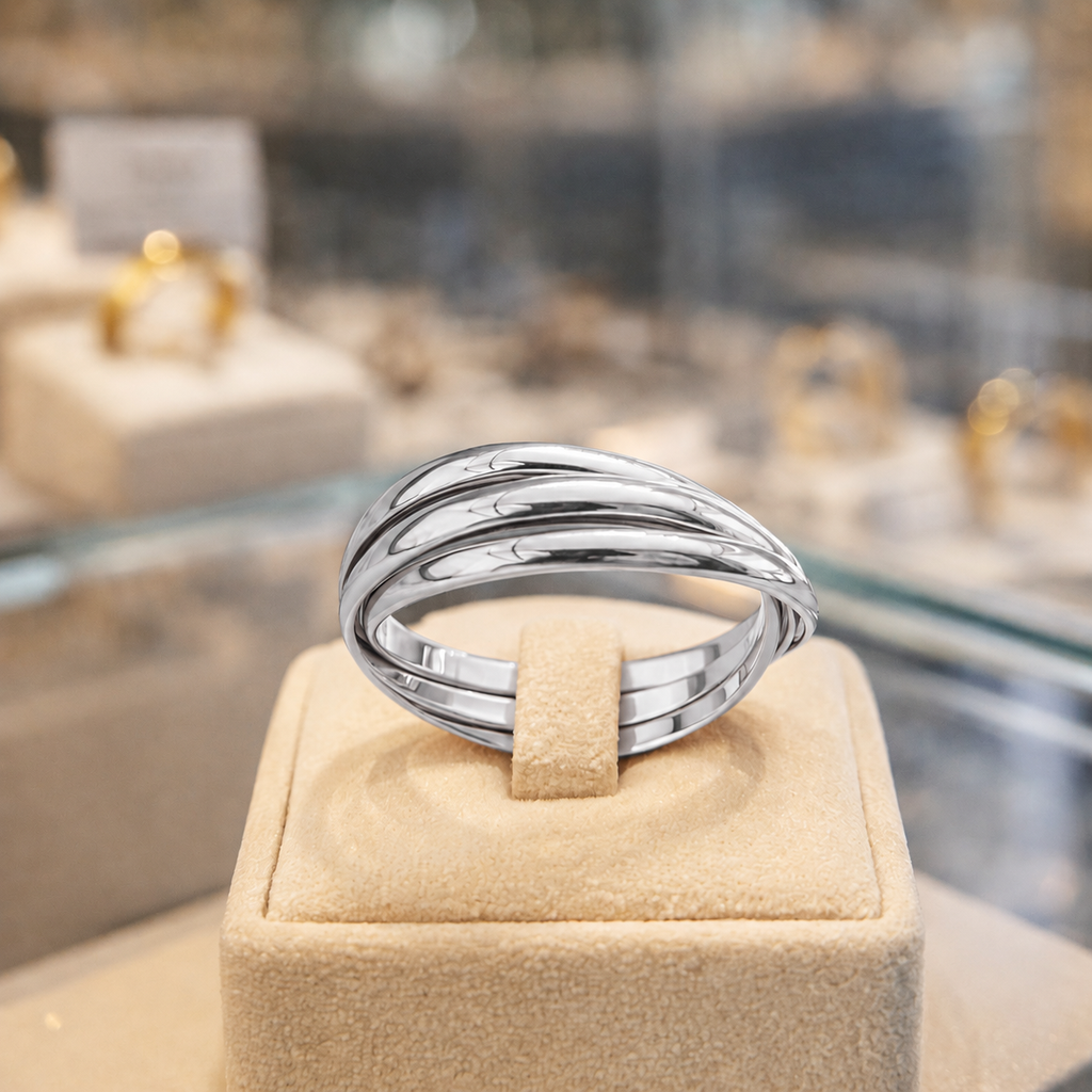 Bague 3 Anneaux Croisés en Argent 925 – Minimaliste & Élégante