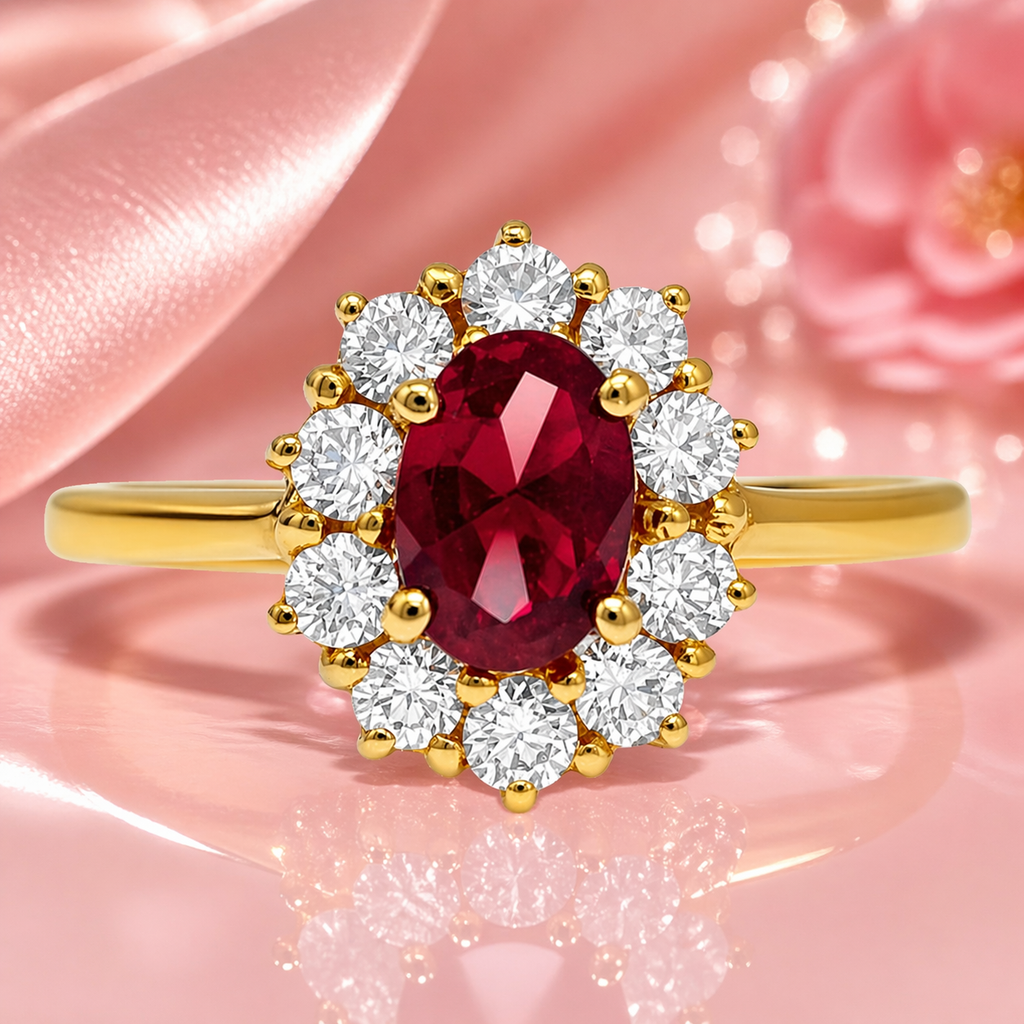 Bague Éclat Rubis – Plaqué Or 18 Carats