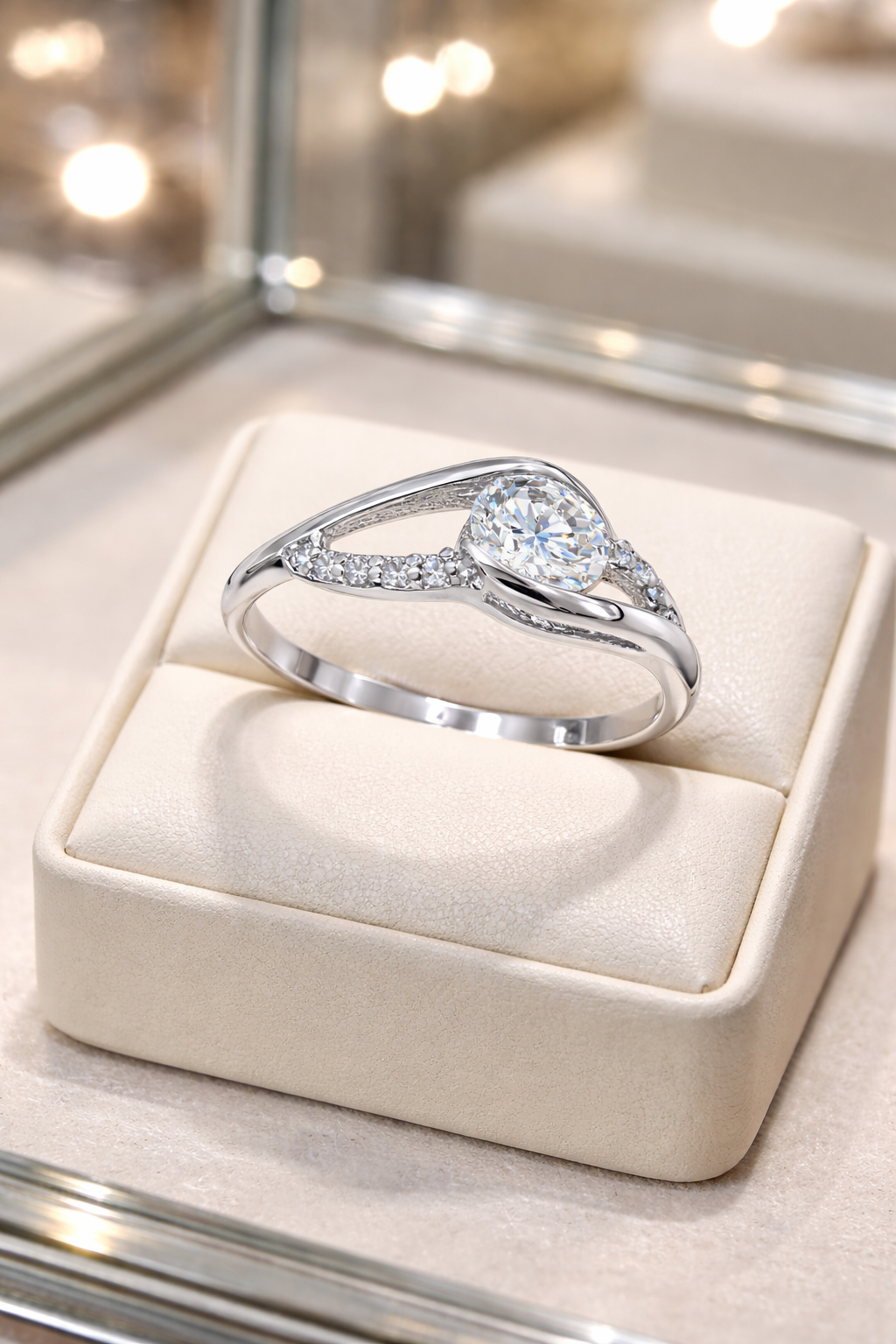 Bague Éclat – Argent 925 Rhodié & Zirconium