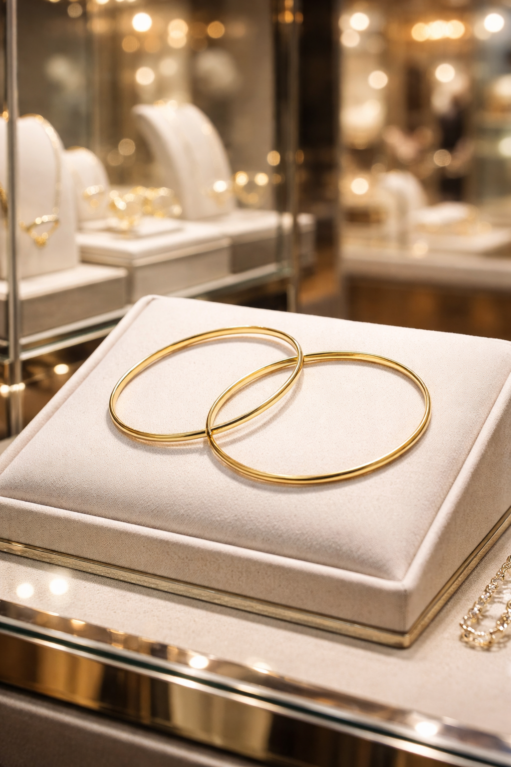 Bracelet 2 Anneaux Entrelacés – Plaqué Or 18 Carats