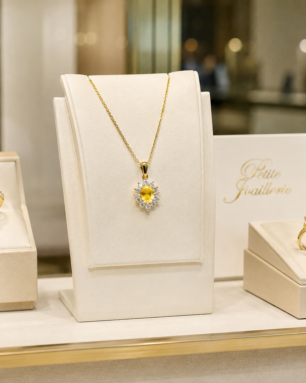 Collier Élégance Solaire – Plaqué Or Jaune 18 Carats & Zirconiums