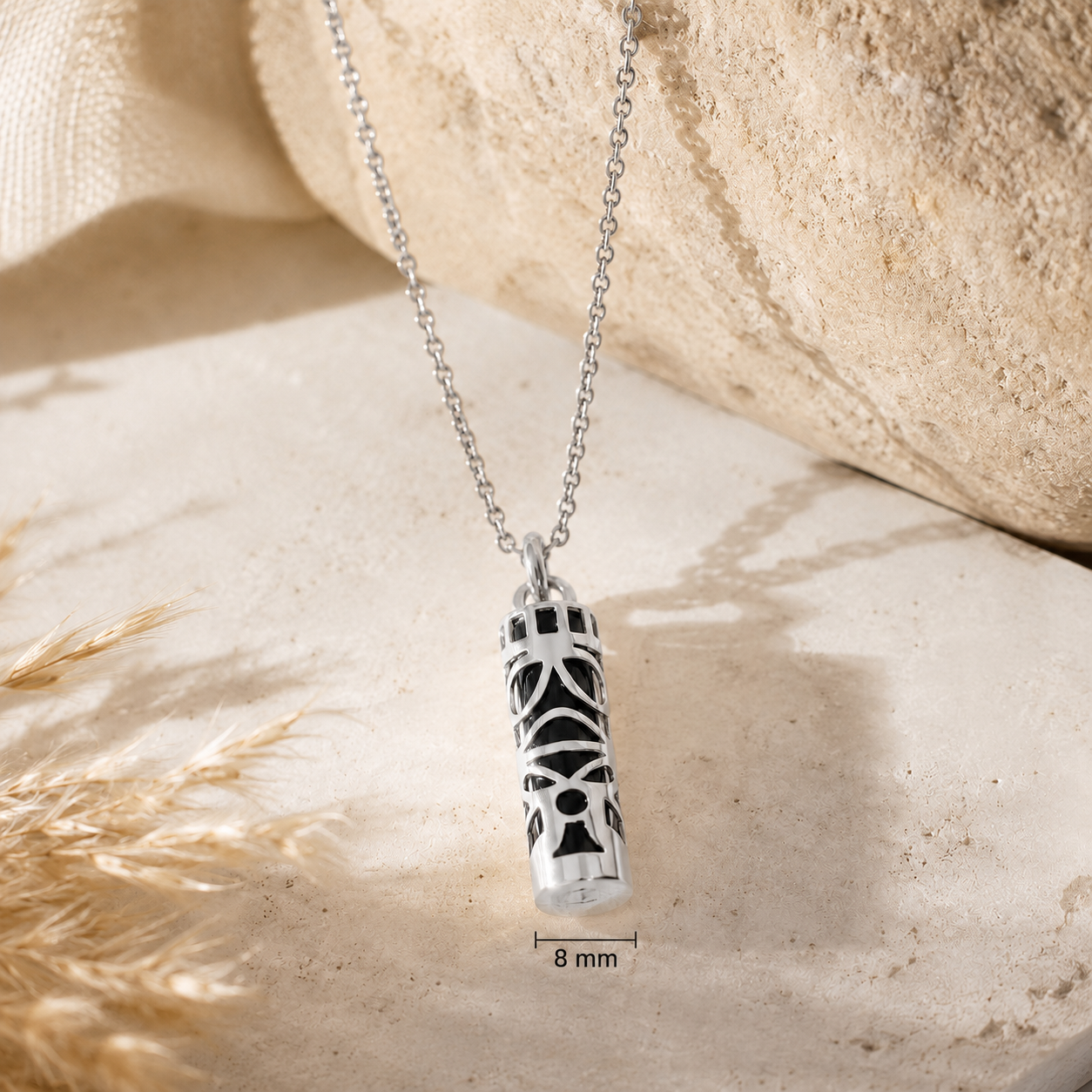 Collier Grand Tiki en Argent 925 & onyx noir – Mixte
