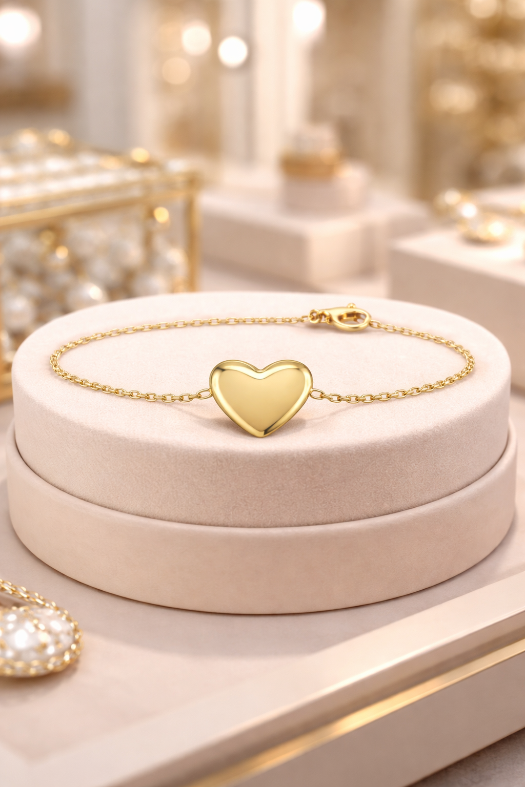 Bracelet Cœur – Plaqué Or 18 Carats