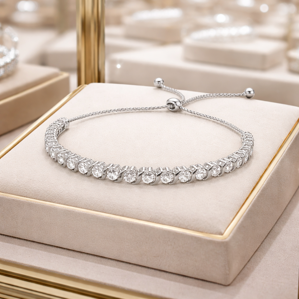 Bracelet Élégance Cristalline – Argent 925 Rhodié & Swarovski® Elements