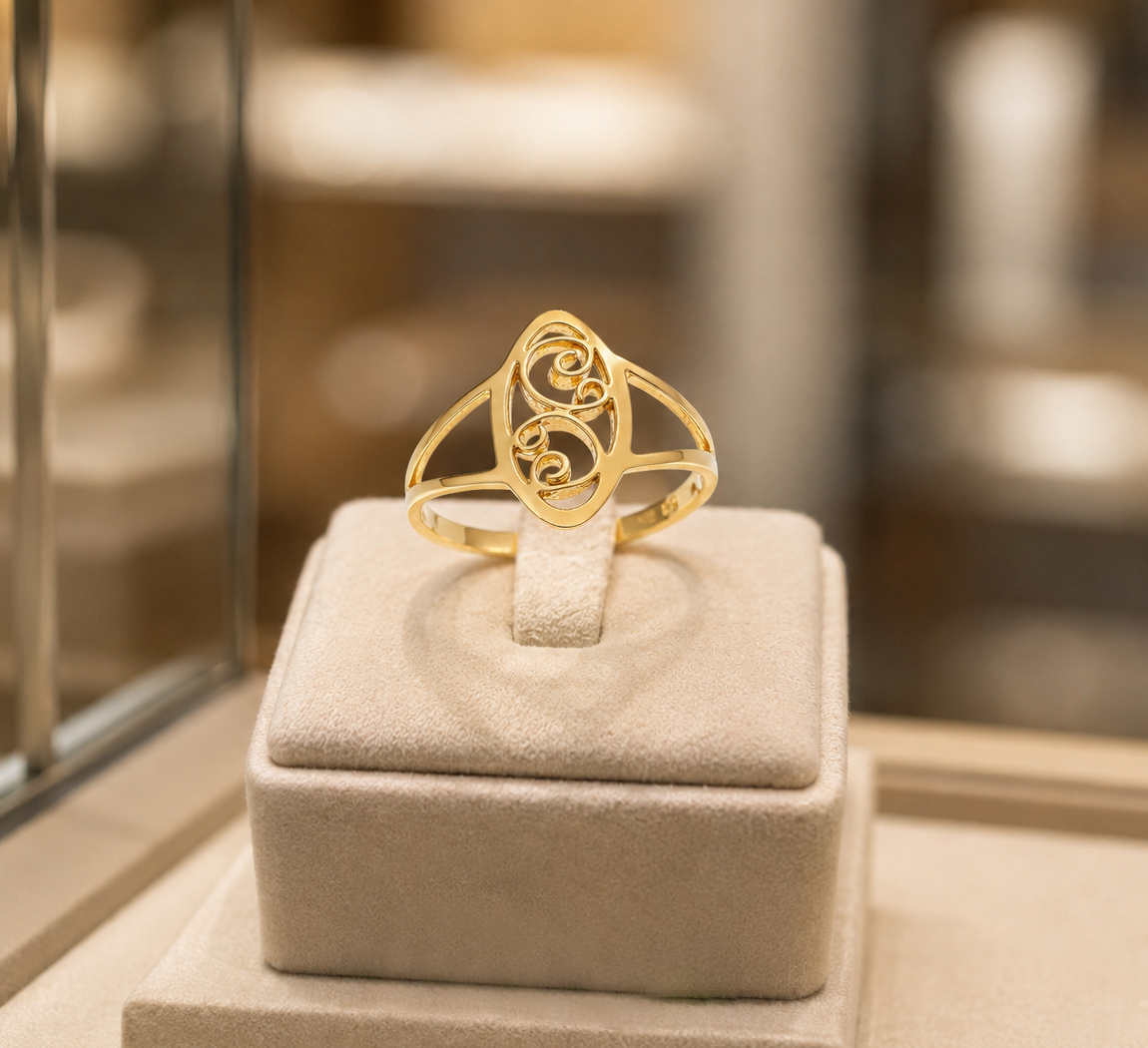 Bague Arabesque – Plaqué Or 18 Carats