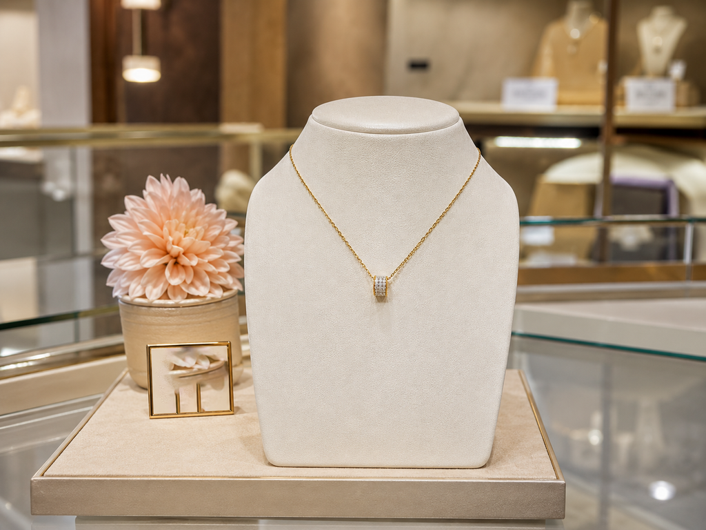 Collier Éclat Pavé – Plaqué Or 18 Carats & Zirconiums