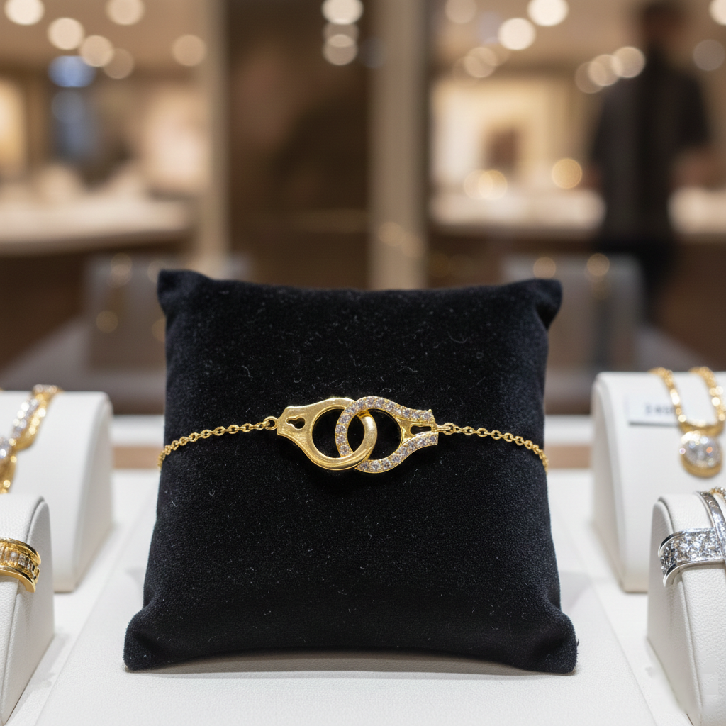 Bracelet Menotte – Plaqué Or 18 Carats & Zirconium