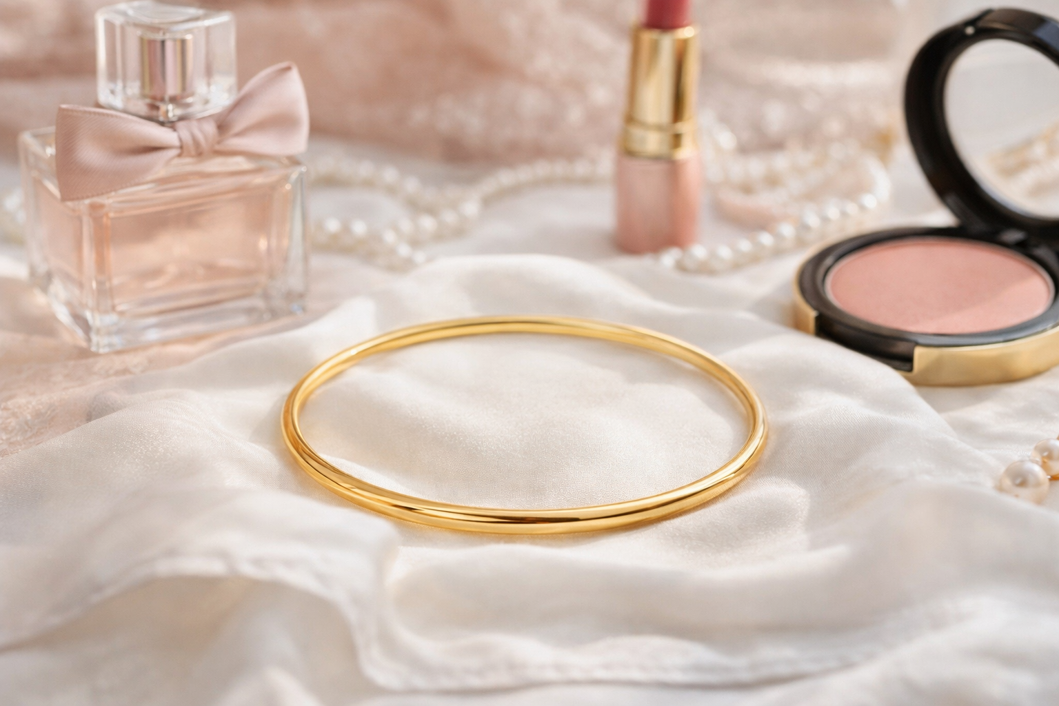 Bracelet Jonc Plaqué Or 18 Carats – Épaisseur 3 mm