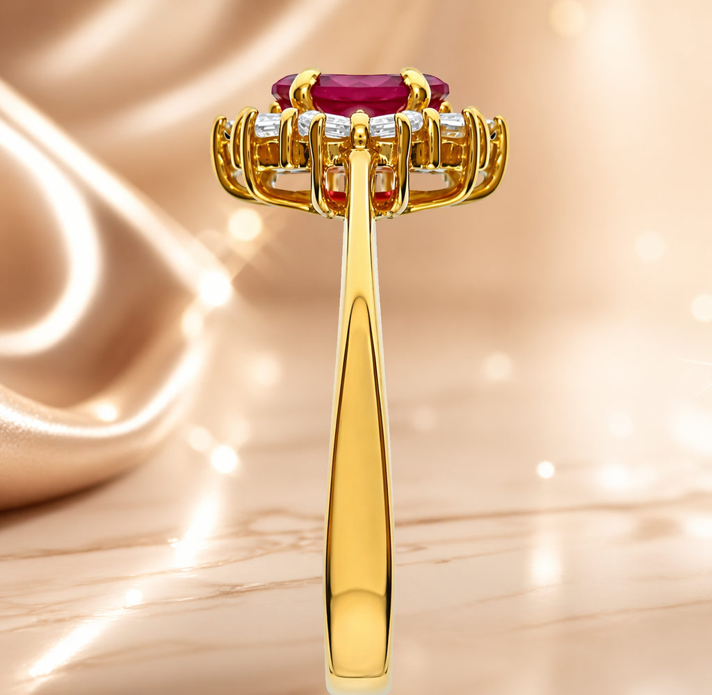 Bague Éclat Rubis – Plaqué Or 18 Carats