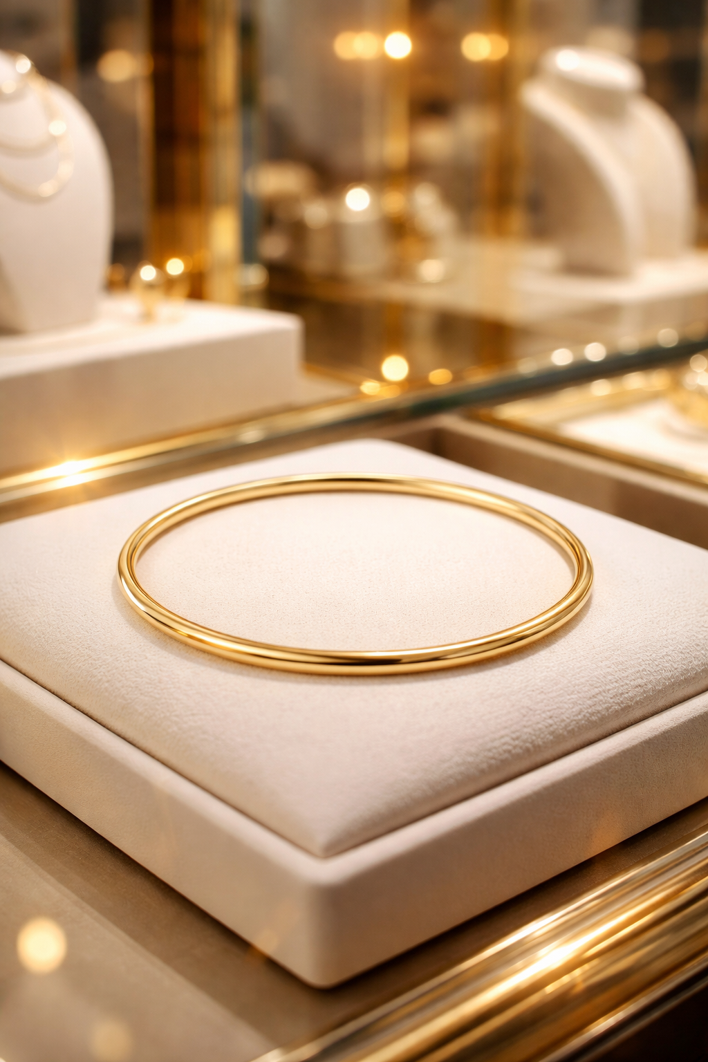 Bracelet Jonc Plaqué Or 18 Carats – Épaisseur 3 mm