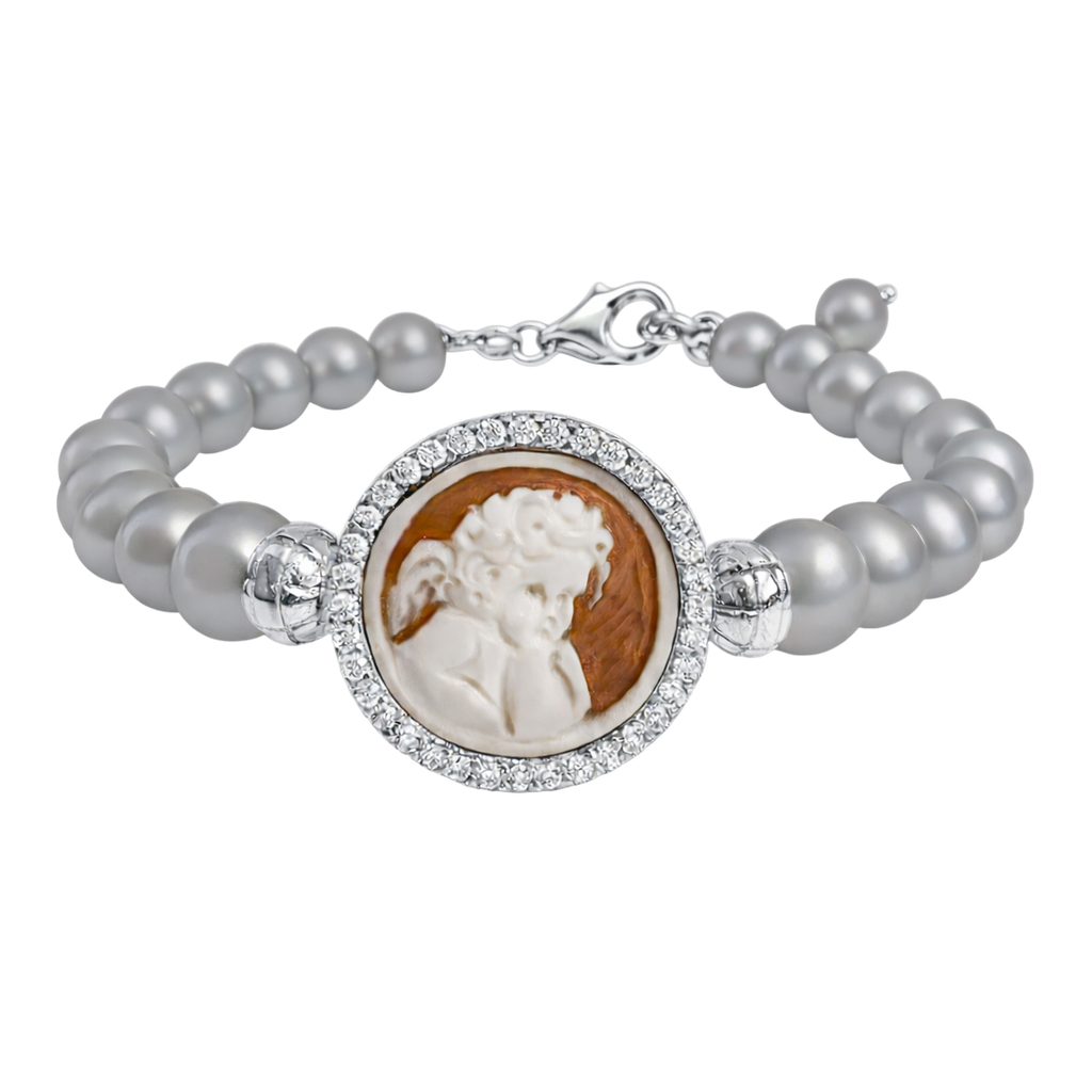 Bracelet Ange – Argent 925 Rhodié & Perles Grises