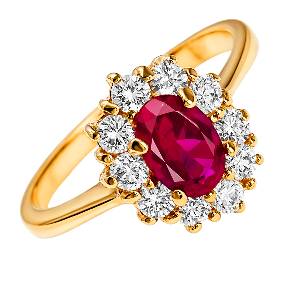 Bague Éclat Rubis – Plaqué Or 18 Carats