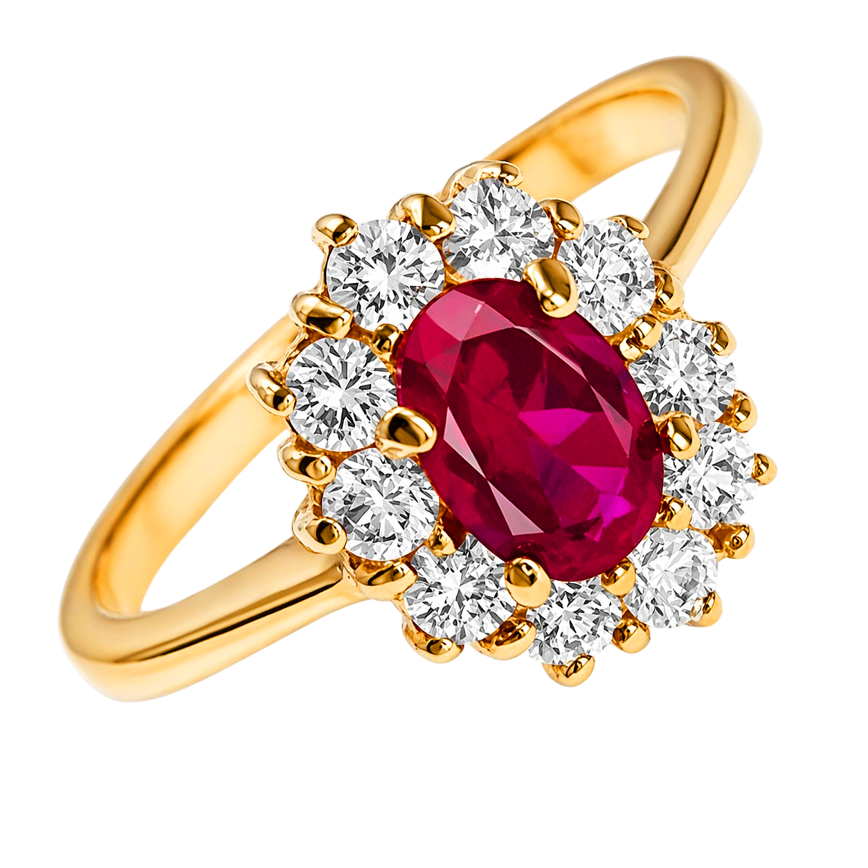 Bague Éclat Rubis – Plaqué Or 18 Carats