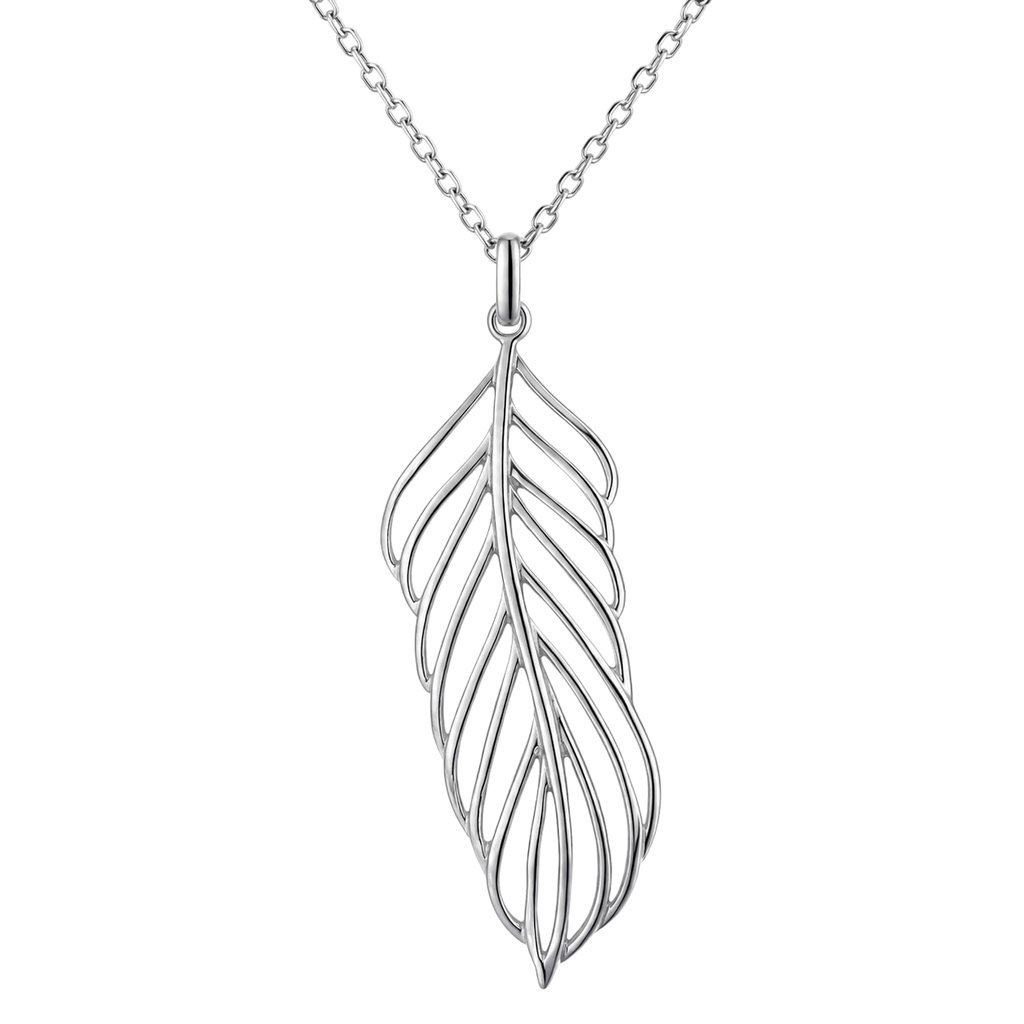 Collier Plume Argent 925 Massif