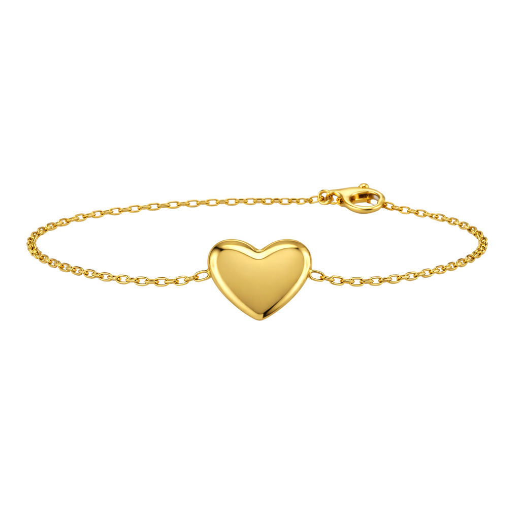 Bracelet Cœur – Plaqué Or 18 Carats