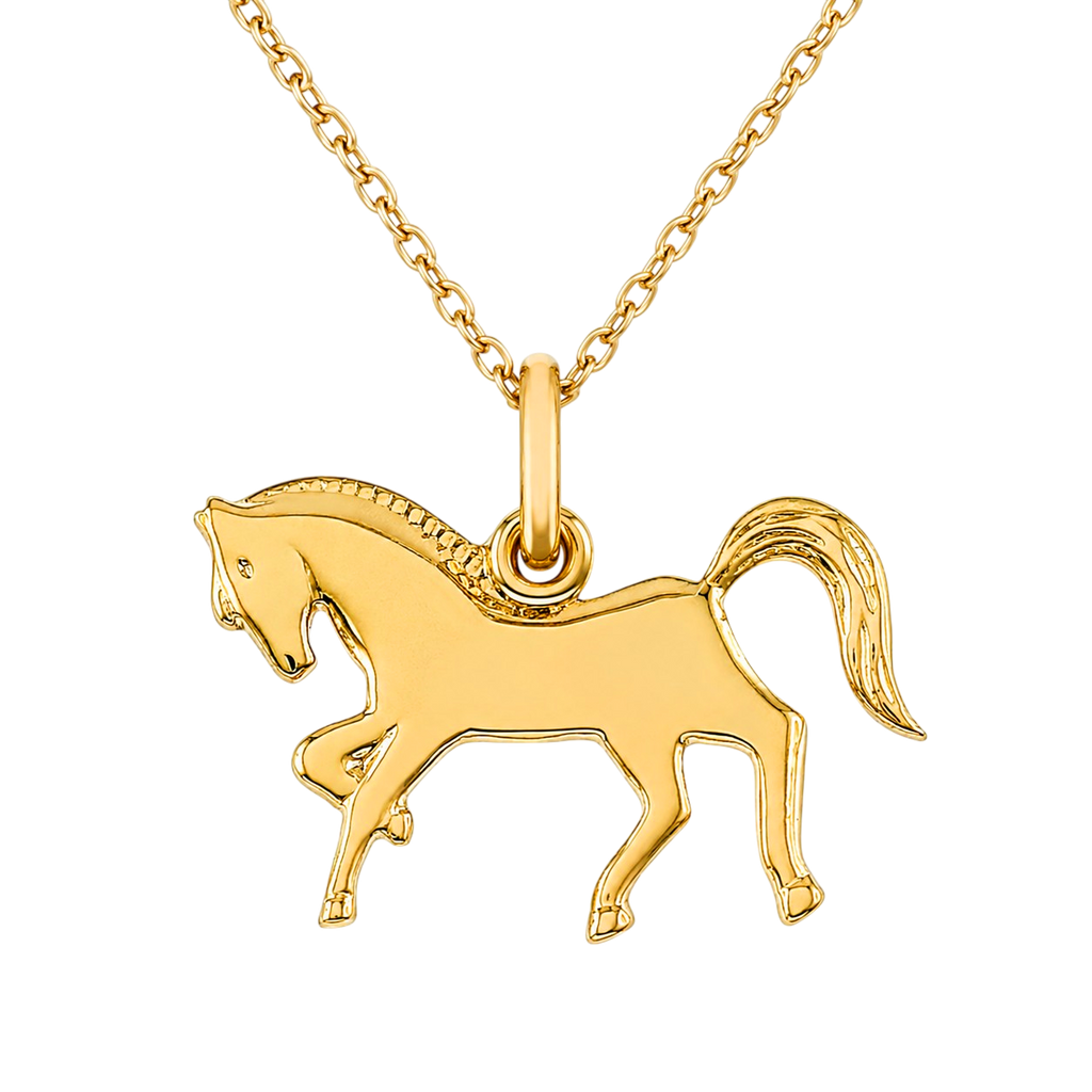 Collier Cheval en Plaqué Or Jaune 18 Carats – Orinae
