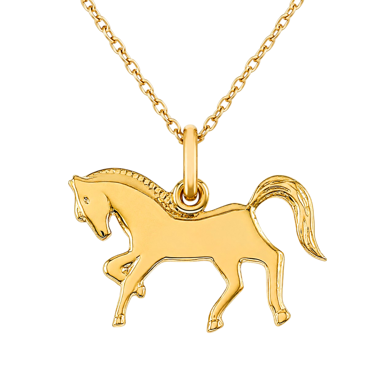 Collier Cheval en Plaqué Or Jaune 18 Carats – Orinae