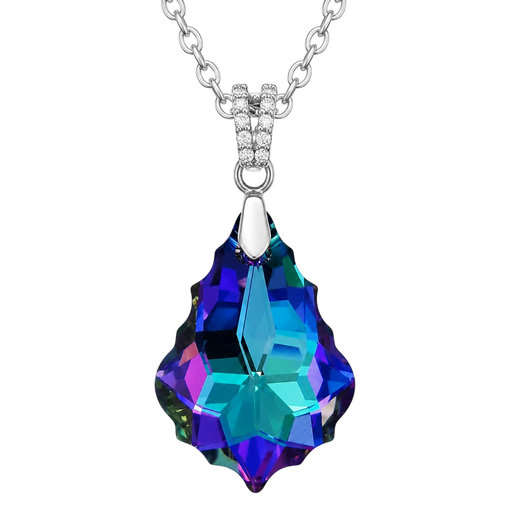 Collier Cristal Baroque Argent 925 Rhodié