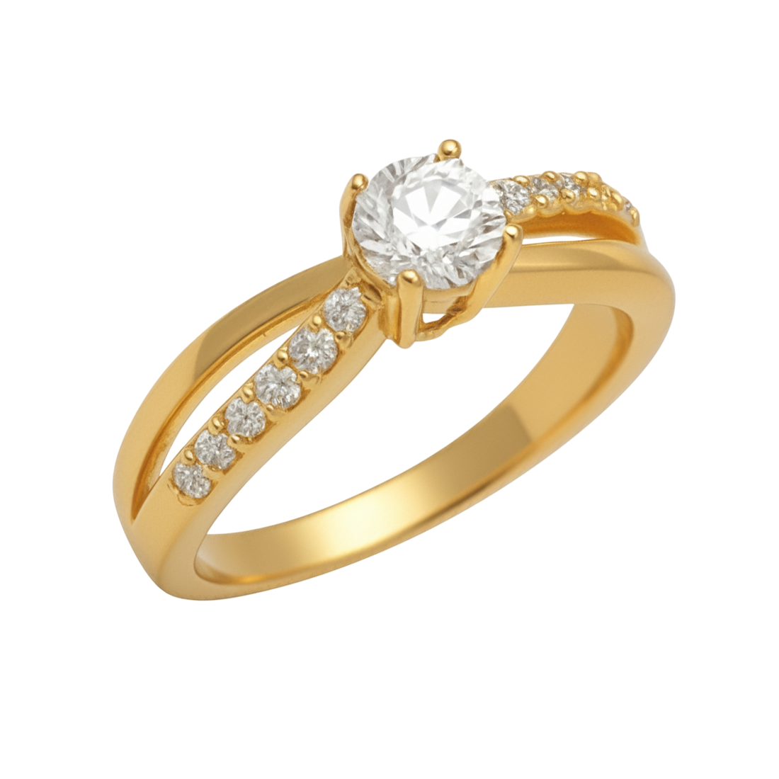 Bague Femme Plaqué Or – Zirconium Étincelant – Finition Luxe