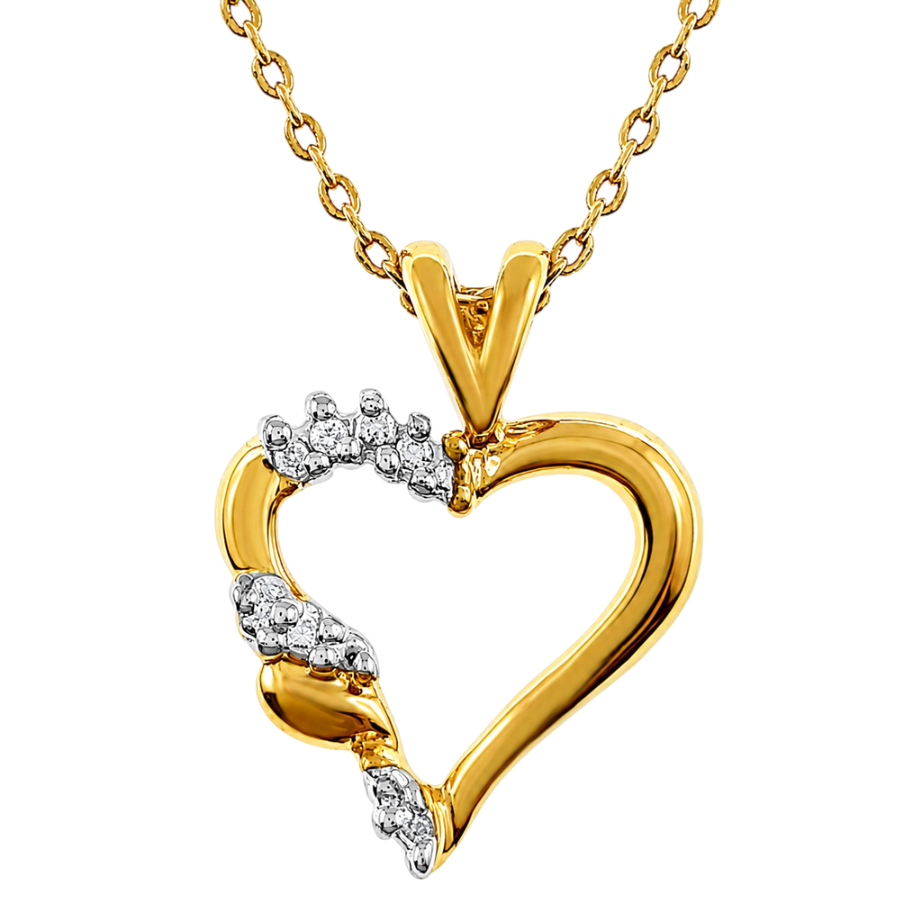 Collier Cœur Éclat – Plaqué Or Jaune 18 Carats & Zirconiums