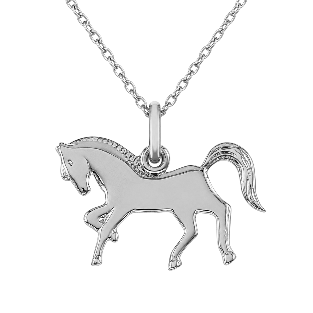 Collier Cheval en Argent 925 Rhodié – Orinae
