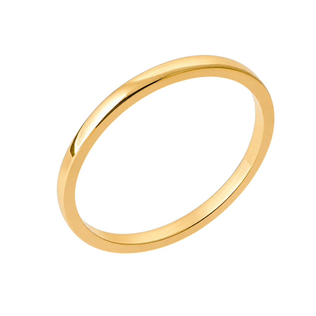 Alliance Fil Carré Plaqué Or 18 Carats – 2 mm