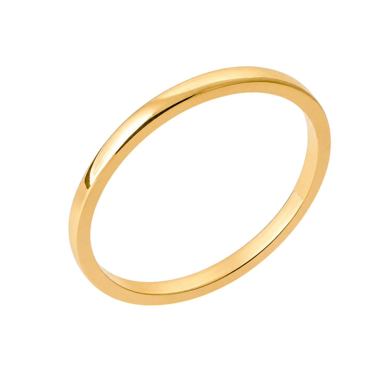 Alliance Fil Carré Plaqué Or 18 Carats – 2 mm