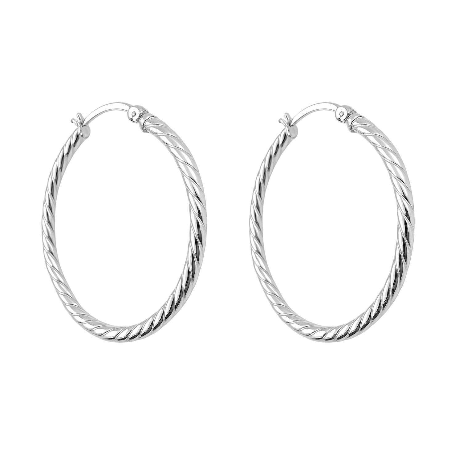 Boucles d’Oreilles Créoles Torsadés en Argent 925 – Créoles Élégantes & Intemporelles