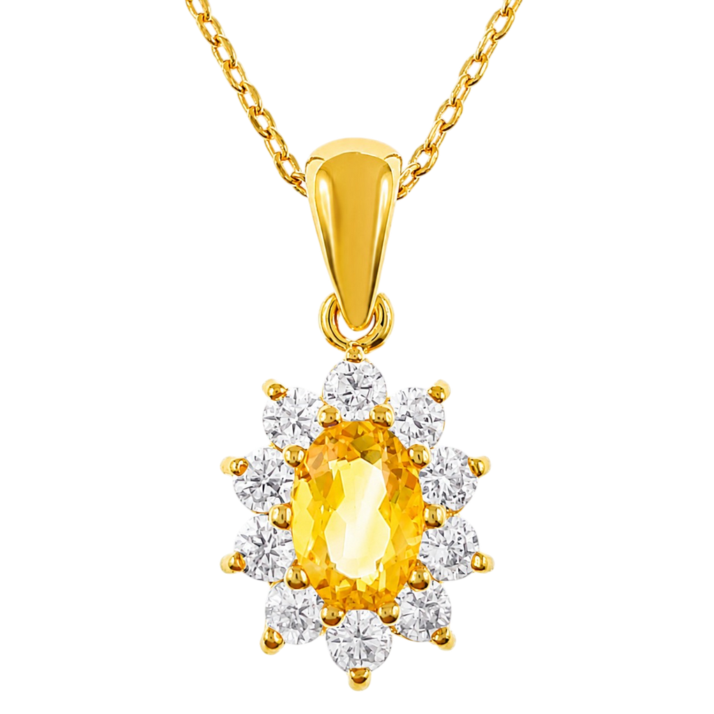 Collier Élégance Solaire – Plaqué Or Jaune 18 Carats & Zirconiums