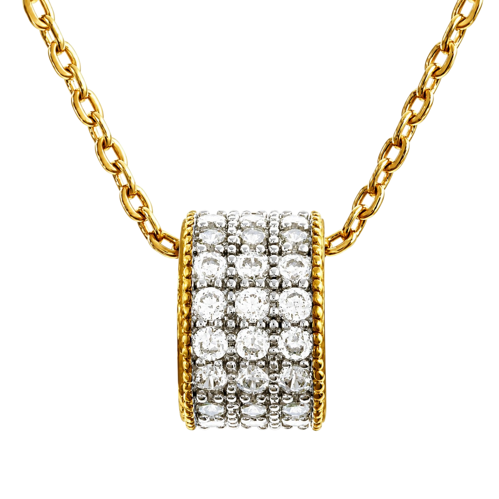 Collier Éclat Pavé – Plaqué Or 18 Carats & Zirconiums