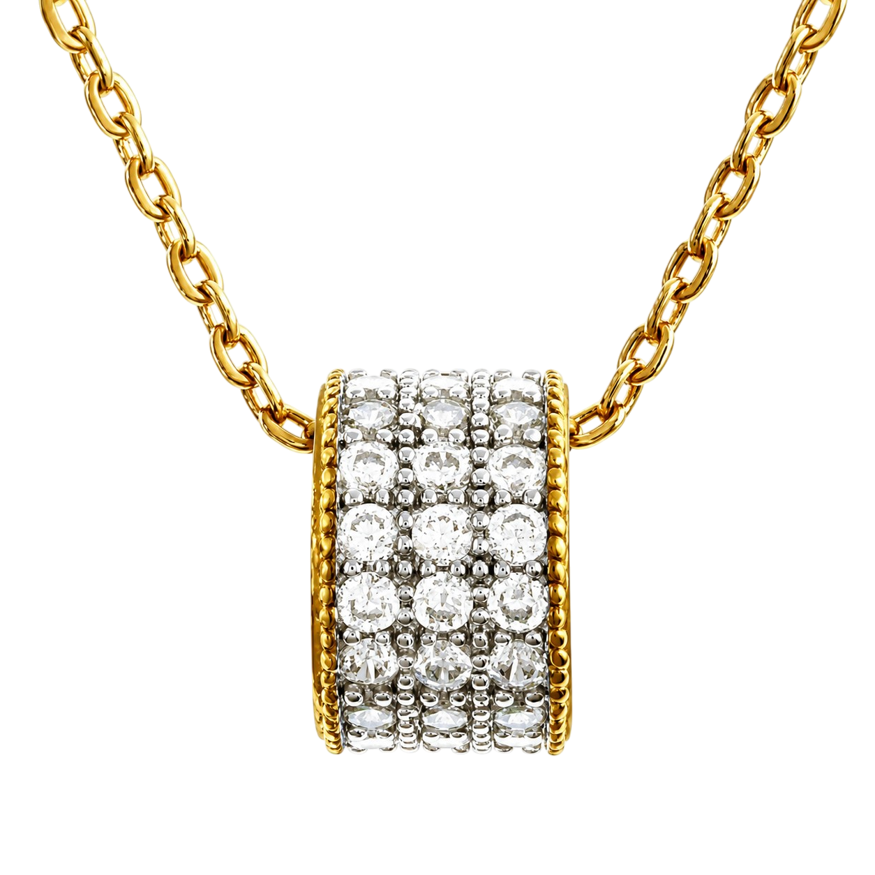 Collier Éclat Pavé – Plaqué Or 18 Carats & Zirconiums