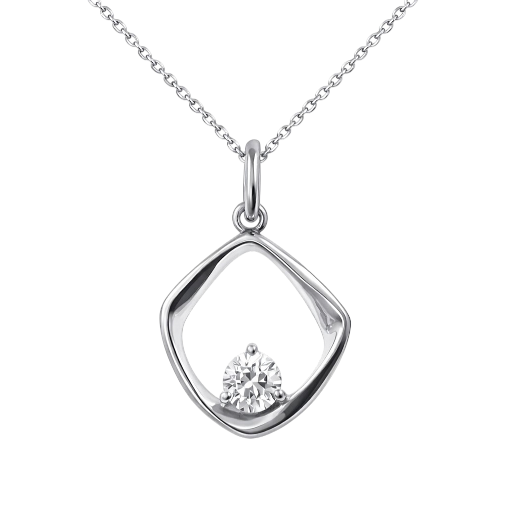 Collier Argent 925 Rhodié & Zirconium – Élégance Moderne