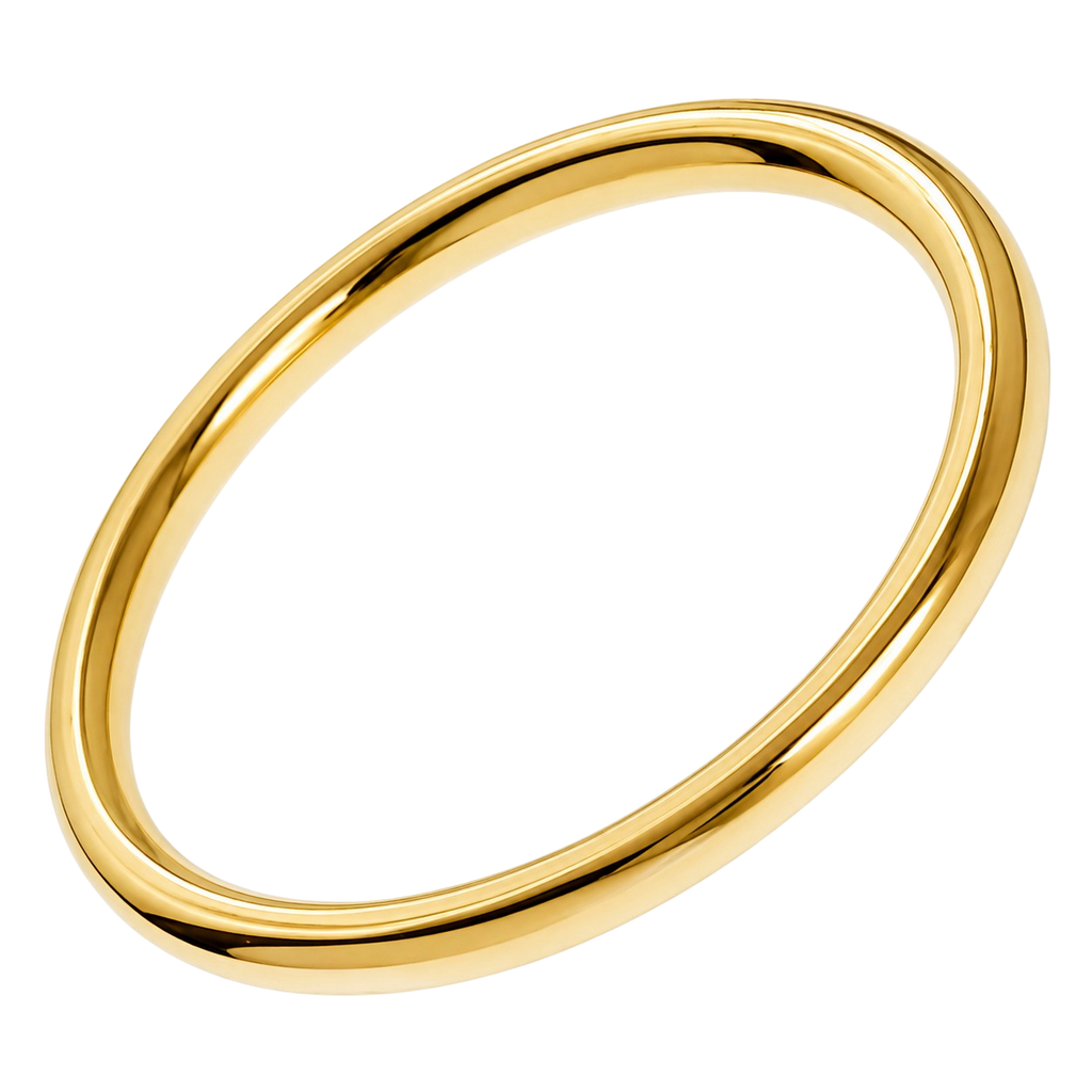 Alliance ronde en plaqué or 18 carats – 2 mm