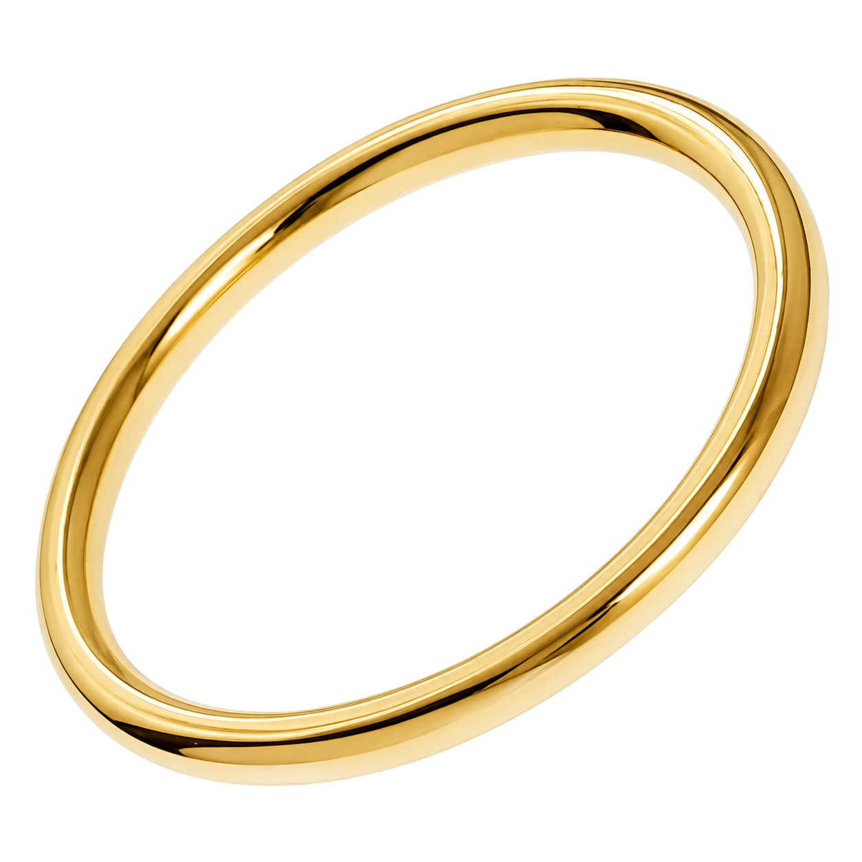 Alliance ronde en plaqué or 18 carats – 2 mm