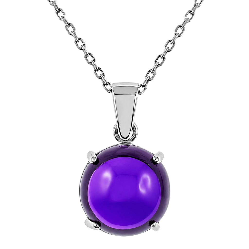 Collier Améthyste Véritable & Argent 925 Rhodié