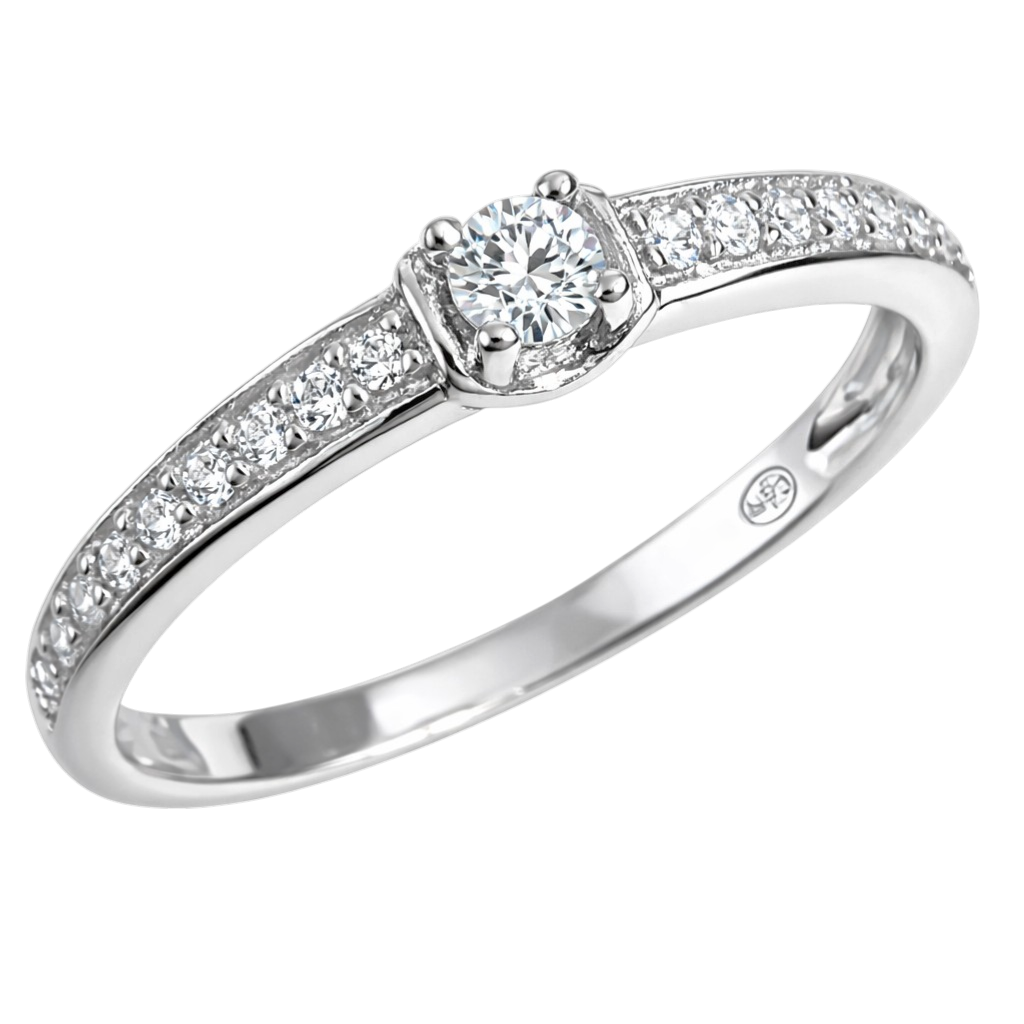 Bague Argent 925 Rhodié & Zirconium – Élégance Intemporelle