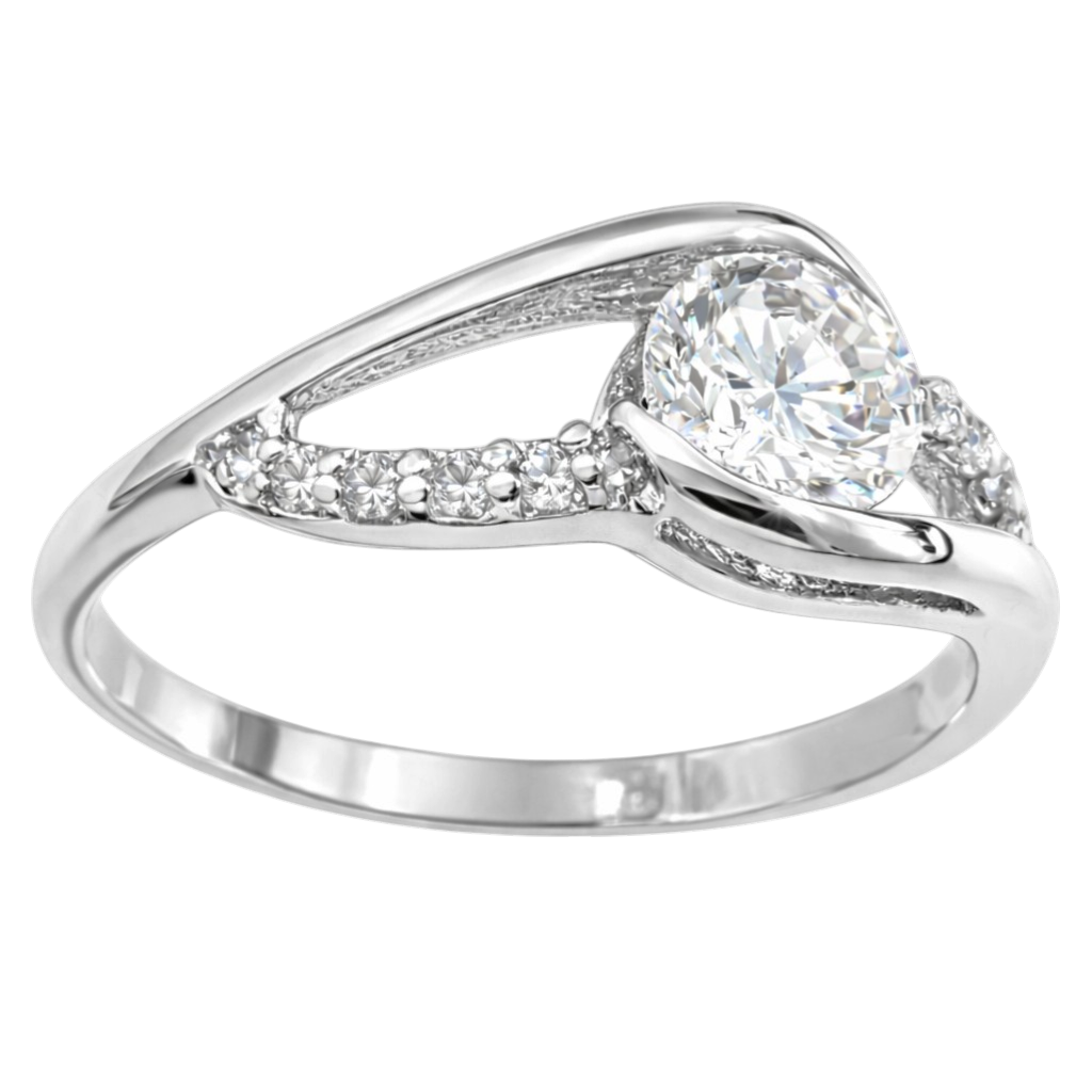 Bague Éclat – Argent 925 Rhodié & Zirconium