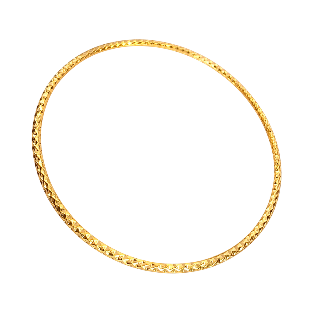 Bracelet Jonc Texturé Plaqué Or 18 Carats