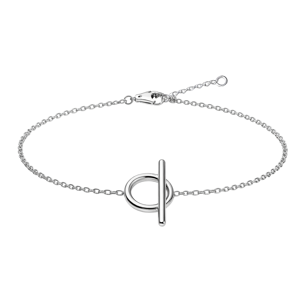 Bracelet anneau & barre – Argent 925 rhodié