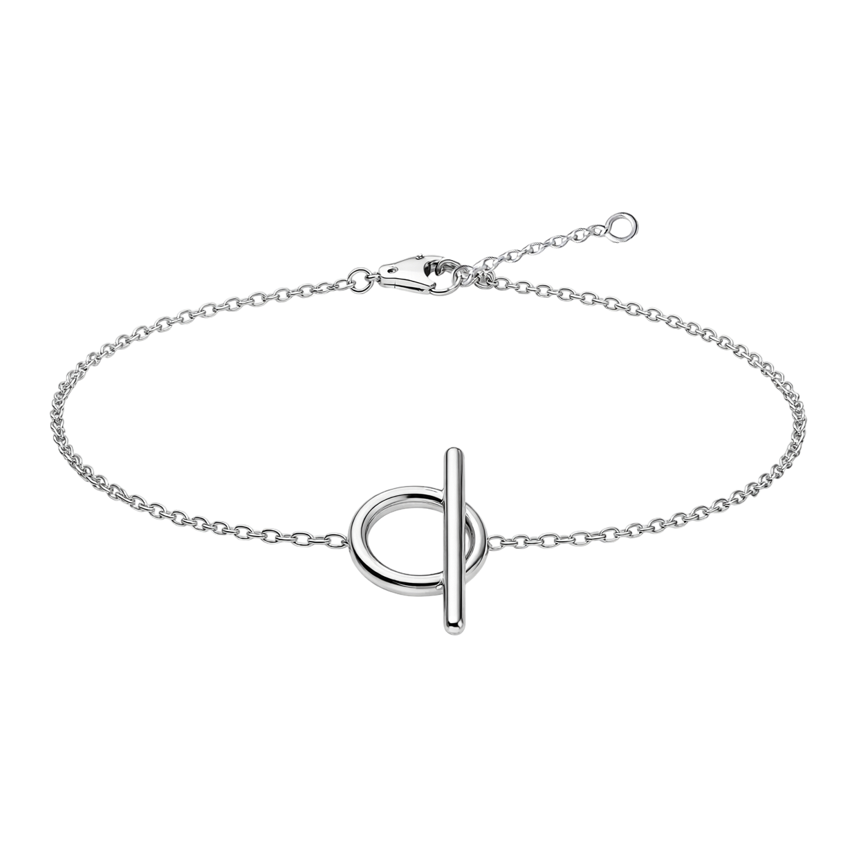 Bracelet anneau & barre – Argent 925 rhodié