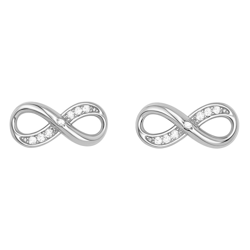 Boucles d’oreilles Infinity – Argent 925 & Zirconiums