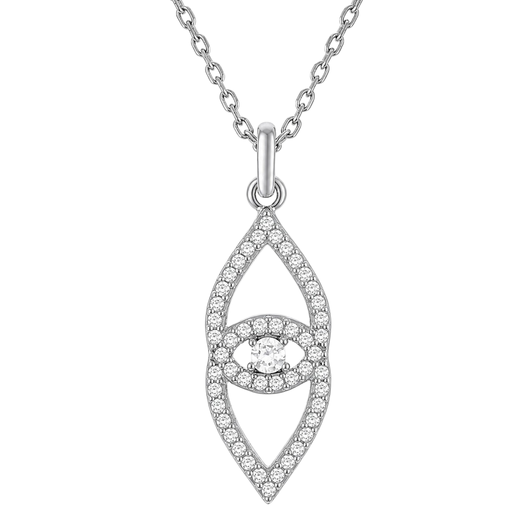 Collier Élégance Argent 925 Rhodié & Zirconiums