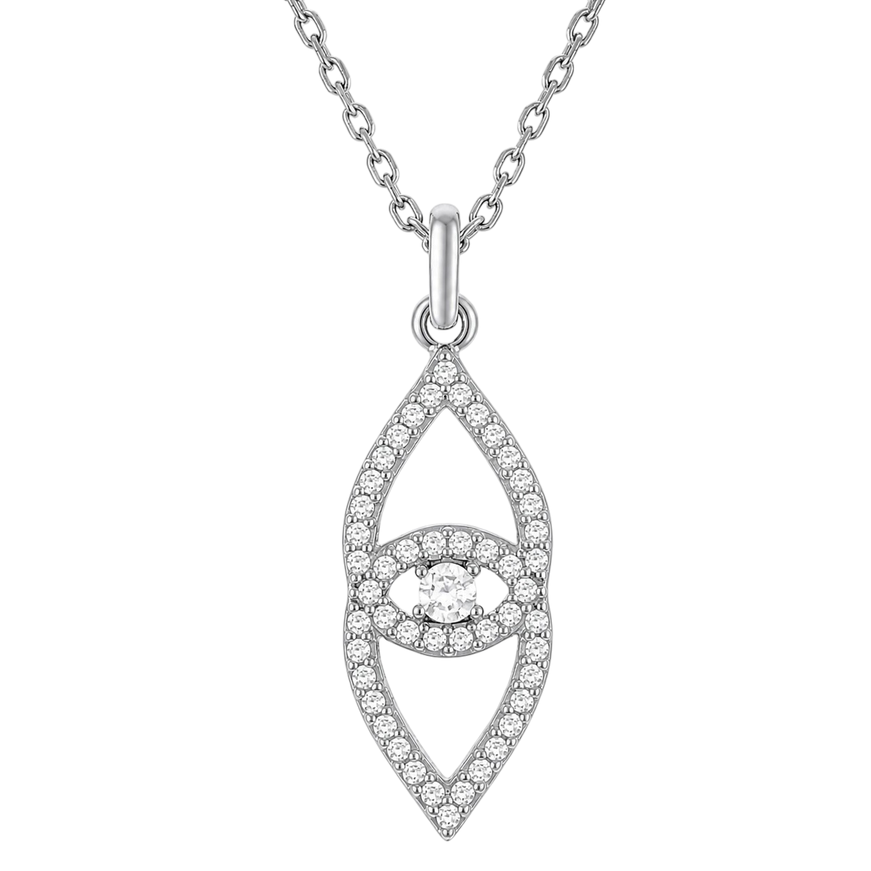 Collier Élégance Argent 925 Rhodié & Zirconiums