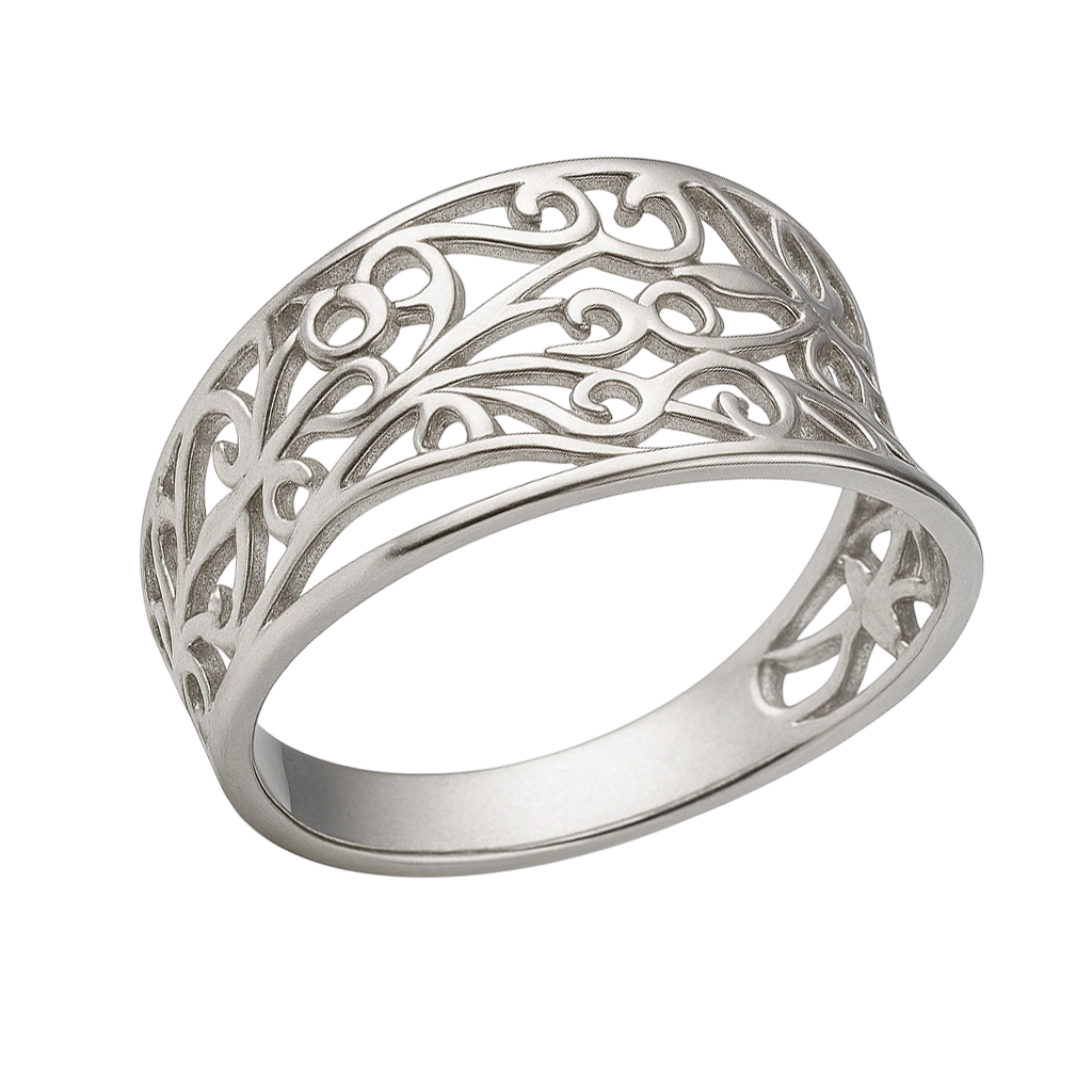 Bague en Argent 925 – Motifs Filigranes Élégants