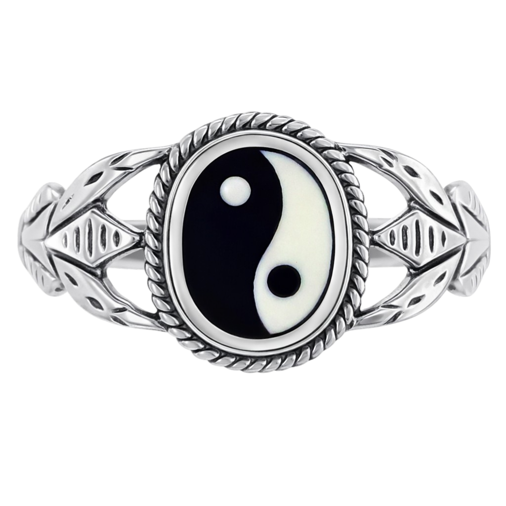 Bague Yin Yang en Argent 925