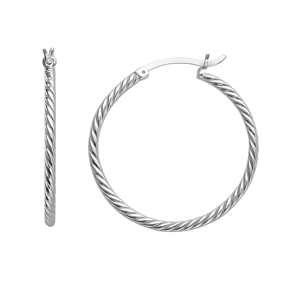 Boucles d’Oreilles Créoles Torsadés en Argent 925 – Créoles Élégantes & Intemporelles