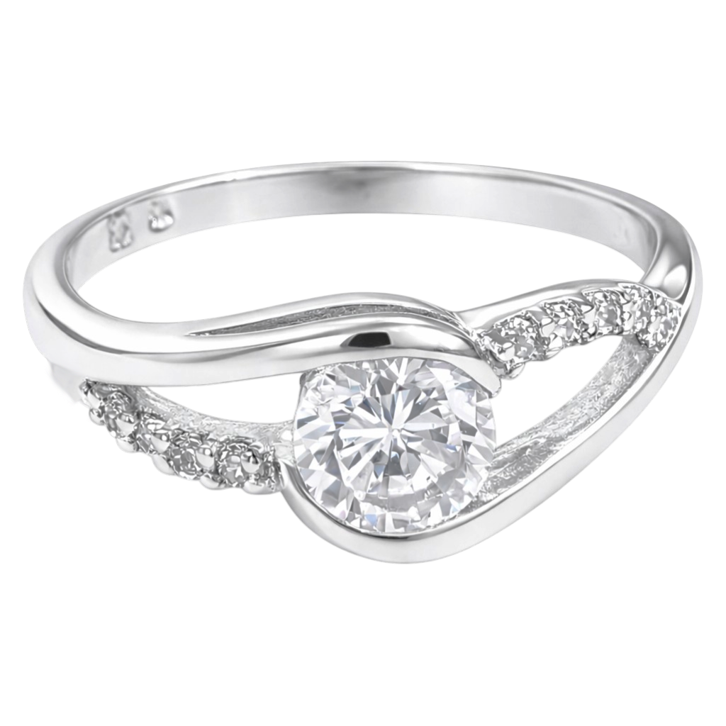 Bague Éclat – Argent 925 Rhodié & Zirconium