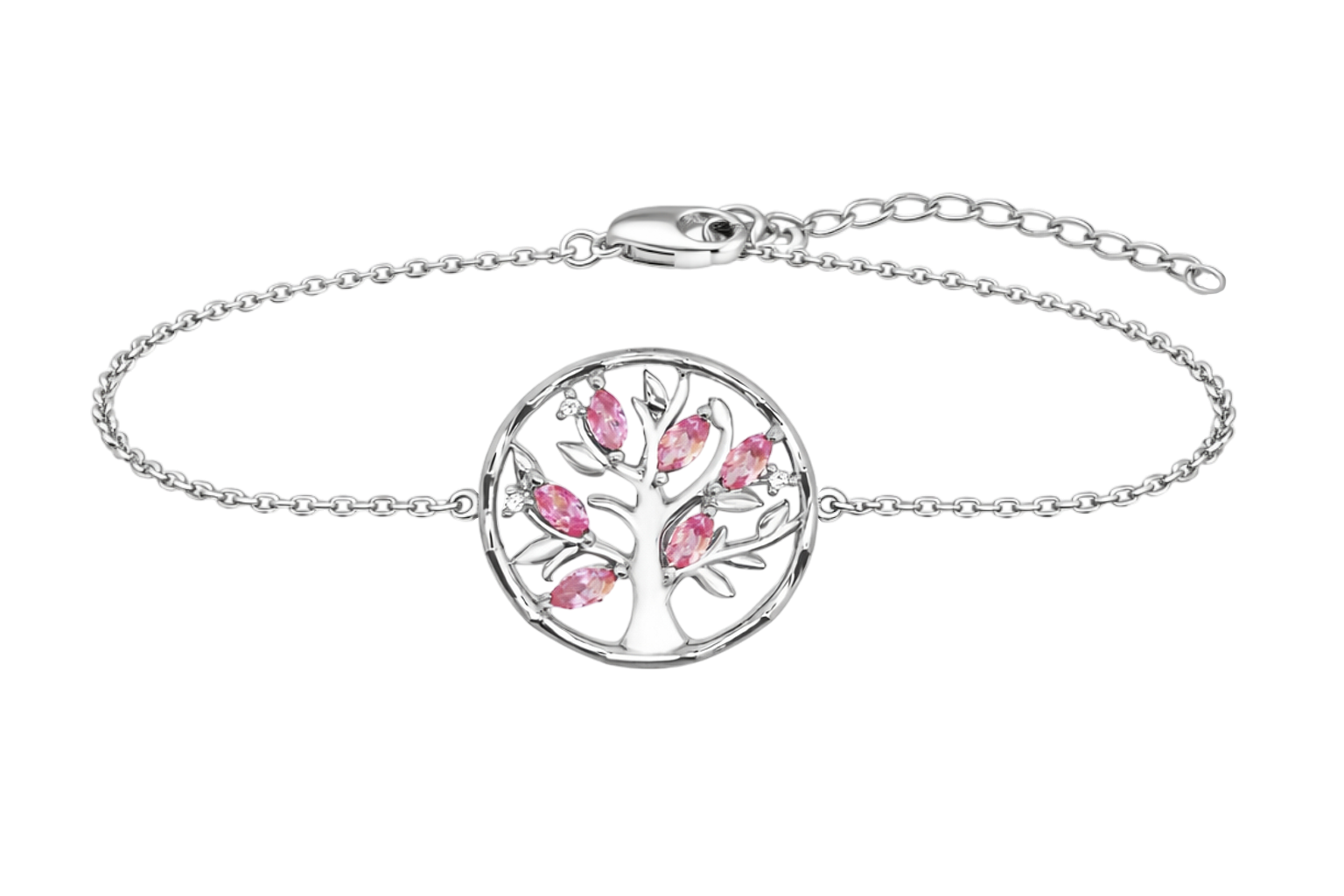 Bracelet Arbre de Vie en Argent 925 Rhodié & Zirconium