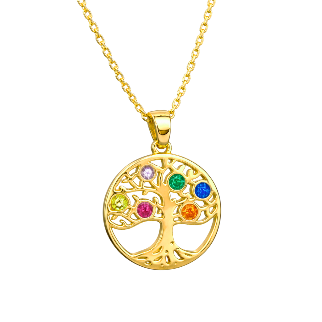 Collier Arbre de Vie – Plaqué Or 18 Carats & Zirconium