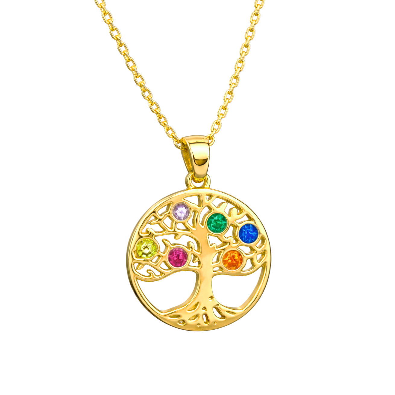 Collier Arbre de Vie – Plaqué Or 18 Carats & Zirconium
